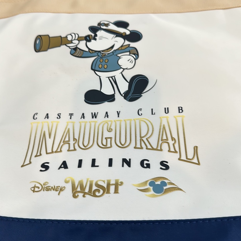 Disney Wish Cruise Line - Castaway Club Inaugural Sailings Mickey Tote NEW - Picture 2 of 5